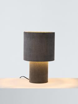 John Lewis Isaac Corduroy Table Lamp, Grey