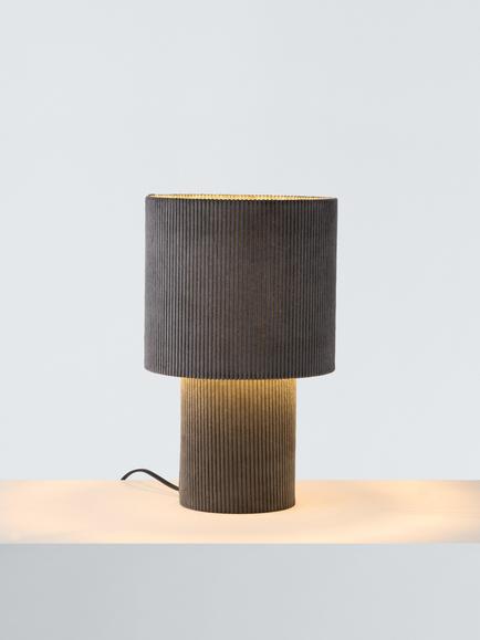 John Lewis Isaac Corduroy Table Lamp, Grey