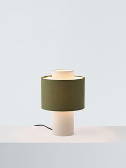 John Lewis Vicente Layered Fabric Mini Table Lamp, Sage Green