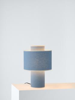 John Lewis Vicente Layered Fabric Table Lamp, Heritage Blue