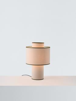 John Lewis Vicente Layered Fabric Table Lamp, Sage Green