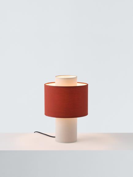 John Lewis Vicente Layered Fabric Mini Table Lamp, Sunset Orange