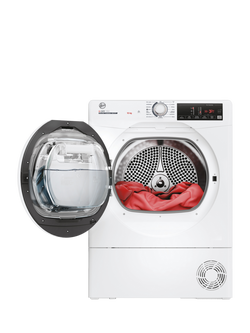 Hoover HRE C10TE FS CTD Freestanding Condenser Tumble Dryer, 10kg Load, White - view 2, White