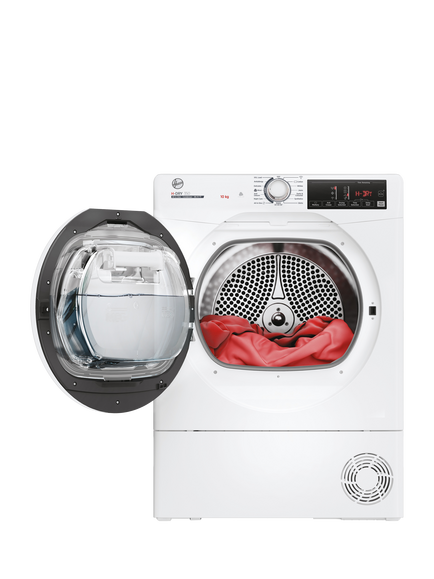 Hoover HRE C10TE FS CTD Freestanding Condenser Tumble Dryer, 10kg Load, White - view 2, White