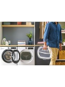 Hoover HRE C9TE-80 Freestanding Condenser Tumble Dryer, 9kg Load, White - view 2, White