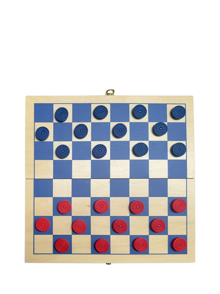 Ridley's Draughts Wooden Board Game - view 2, Multi Multi