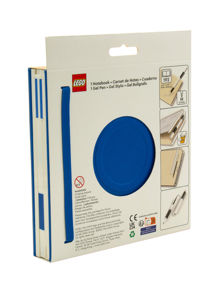 LEGO Iconic Lock Notebook & Pen - view 2, Blue