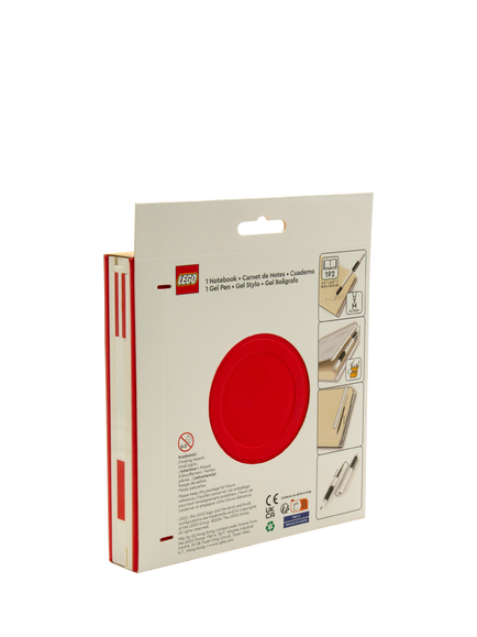 LEGO Iconic Lock Notebook & Pen - view 2, Red