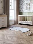 Silver Cross Seville Cotbed and 3 Drawer Dresser Set, White/Oak