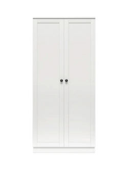 Silver Cross Bromley Double Wardrobe, White, White