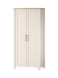 Silver Cross Seville Double Wardrobe, White/Oak