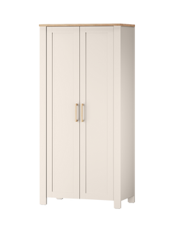 Silver Cross Seville Double Wardrobe, White/Oak, White/Oak