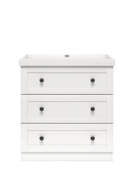 Silver Cross Bromley Changing Table Dresser, White, White
