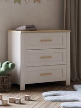 Silver Cross Seville 3 Draw Dresser, Cashmere/Oak