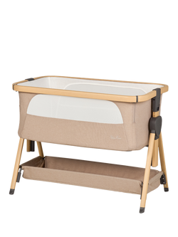 Silver Cross Lunar Bedside Crib, Oatmeal, Oatmeal