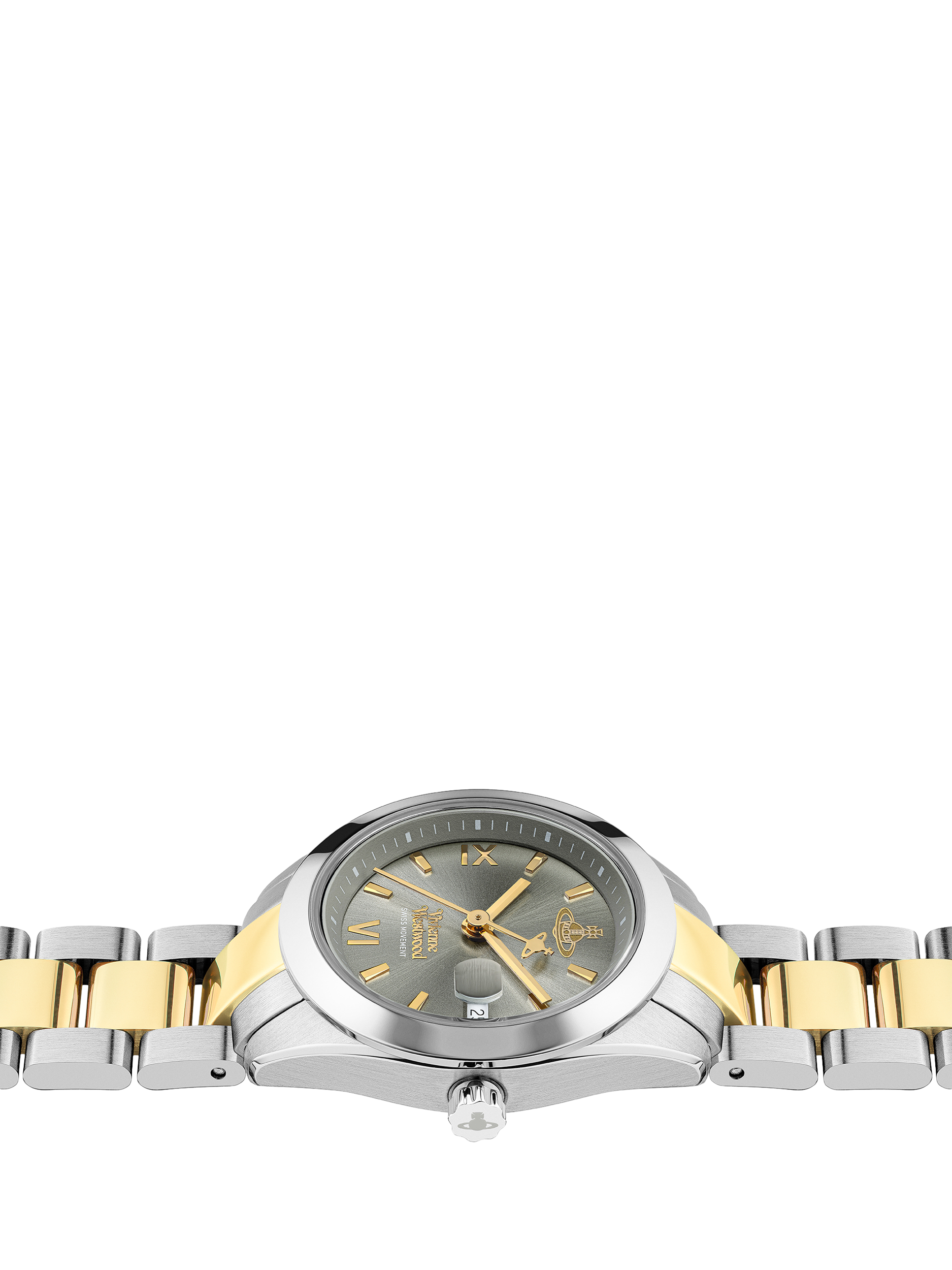 Product image 4 of 6, which shows Vivienne Westwood VV292GYSG Women's Fenchurch Quartz Bracelet Strap Watch, Grey