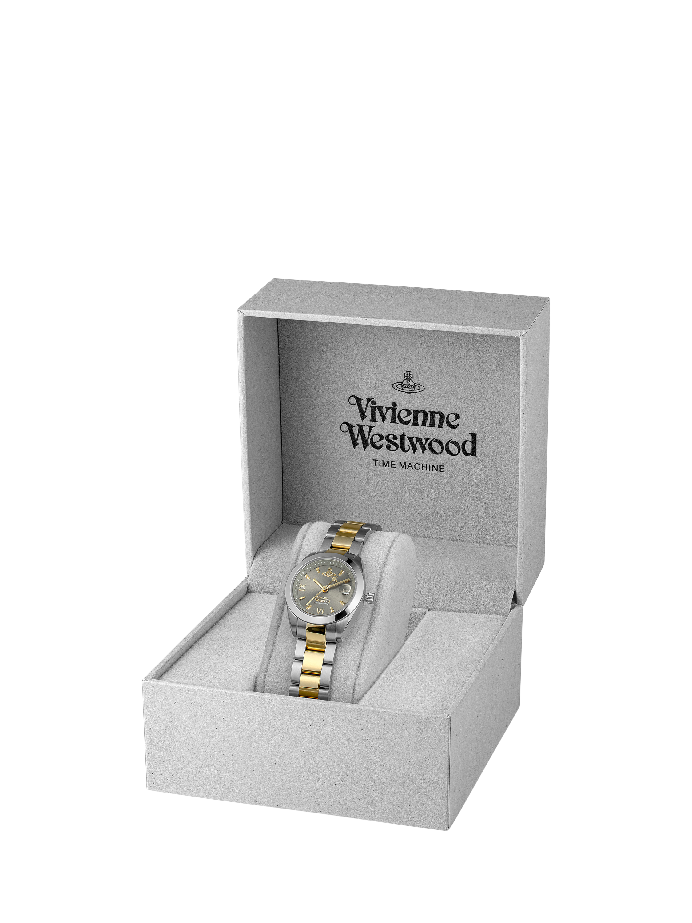 Product image 6 of 6, which shows Vivienne Westwood VV292GYSG Women's Fenchurch Quartz Bracelet Strap Watch, Grey