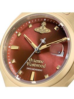 Vivienne Westwood VV311RBGD Women's Little Camberwell Quartz Bracelet Strap Watch, Red/Gold - view 2, Red/Gold
