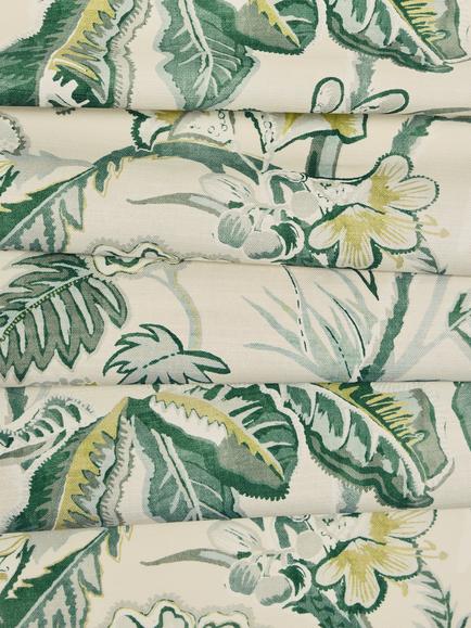 John Lewis Joanna Floral Furnishing Fabric, Woodland Green - view 2, Woodland Green