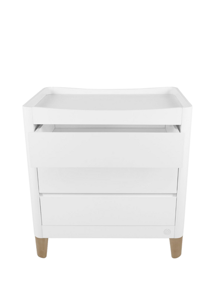 Gaia Baby Serena Dresser, White/Natural