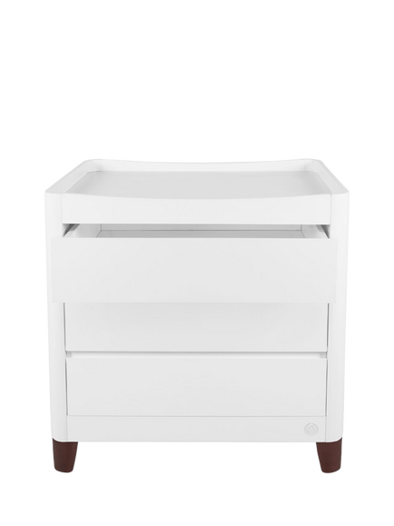 Gaia Baby Serena Dresser, White/Walnut