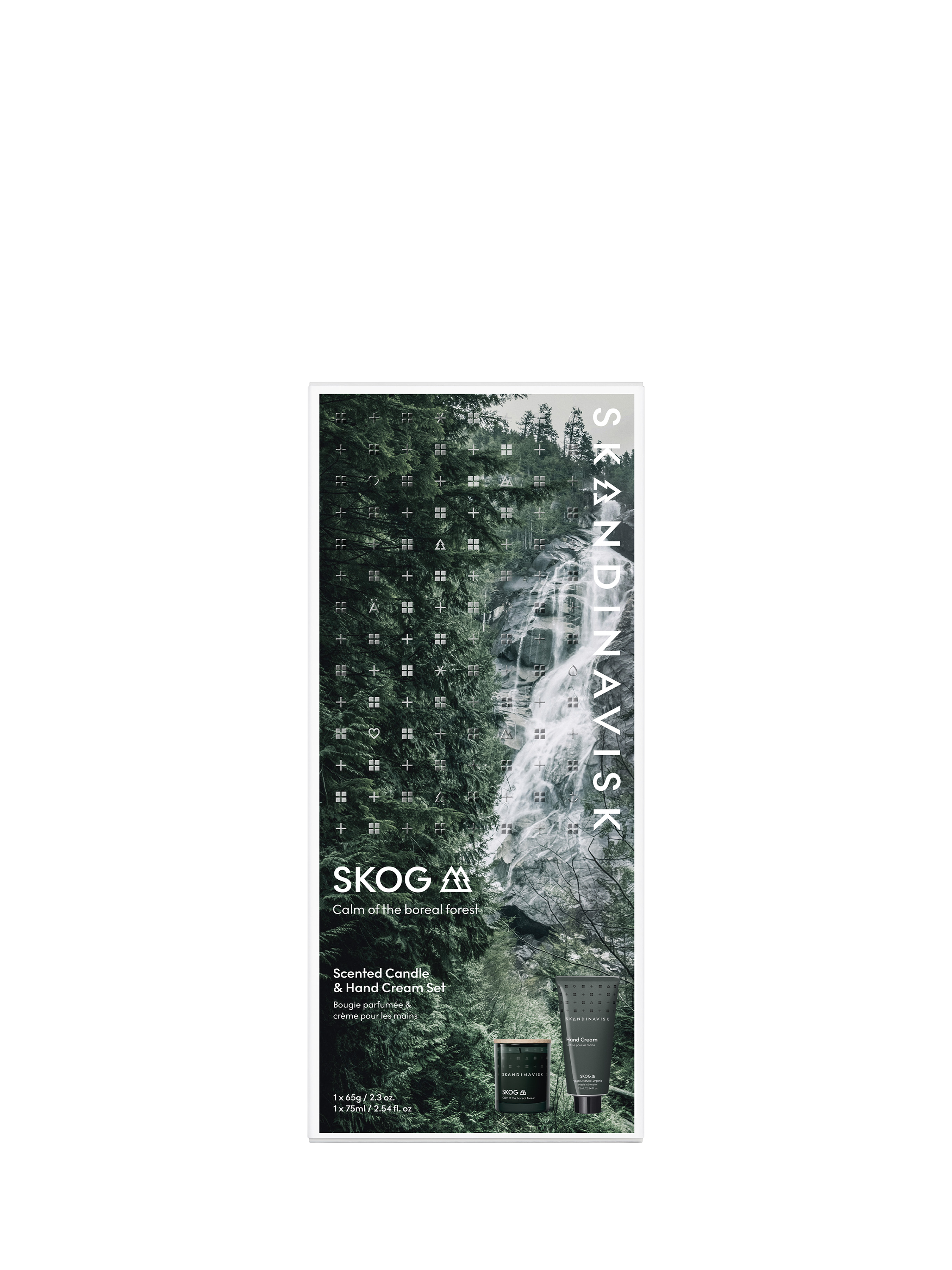 Product image 2 of 5, which shows SKANDINAVISK Skog Scented Candle & Hand Cream Gift Set