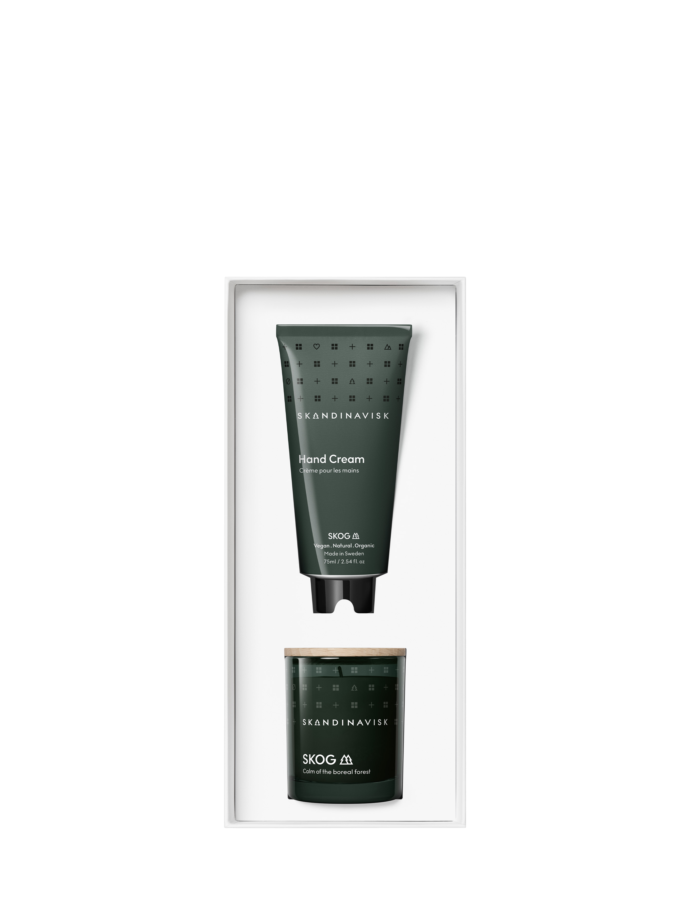 Product image 3 of 5, which shows SKANDINAVISK Skog Scented Candle & Hand Cream Gift Set
