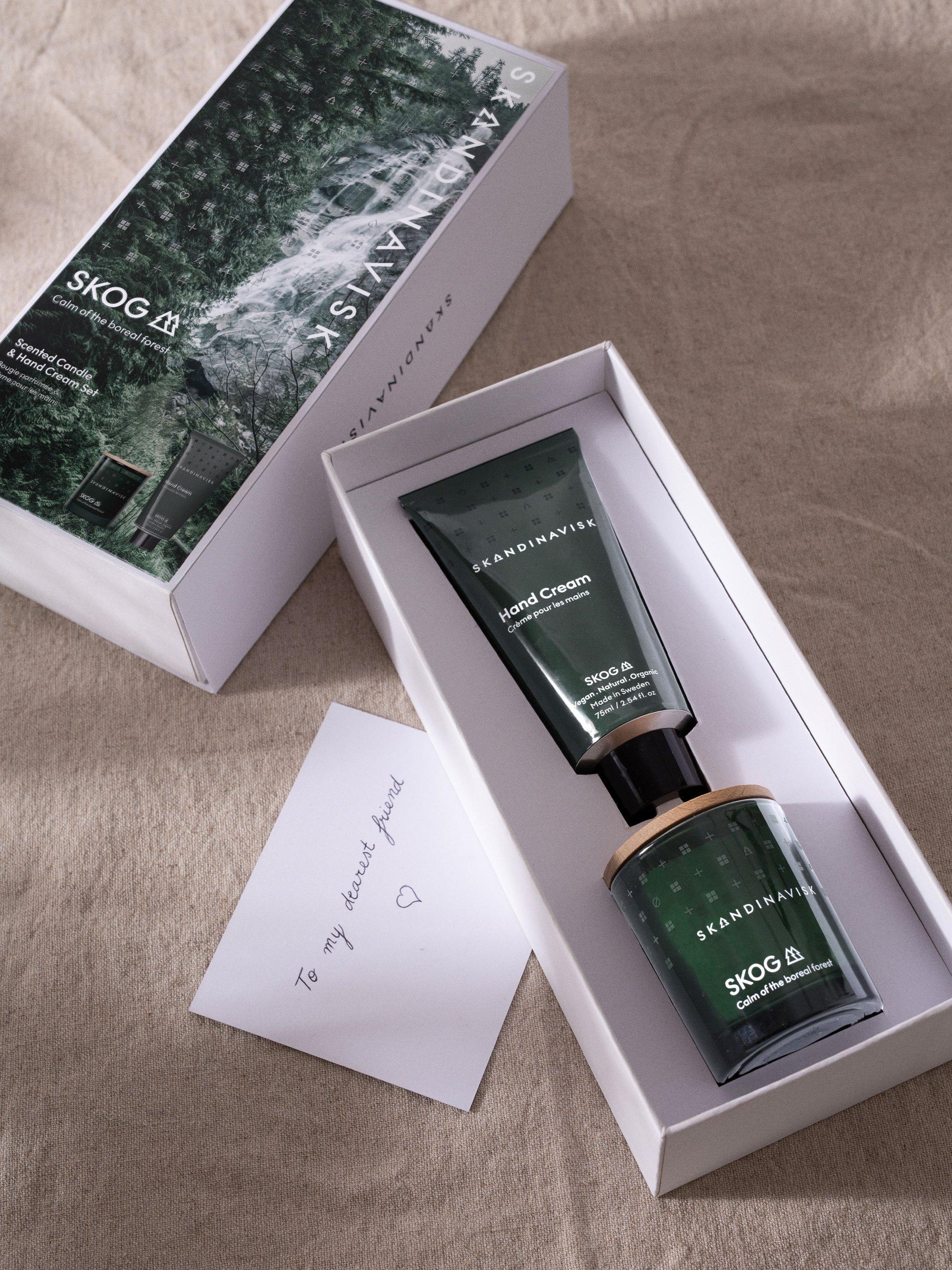 Product image 4 of 5, which shows SKANDINAVISK Skog Scented Candle & Hand Cream Gift Set