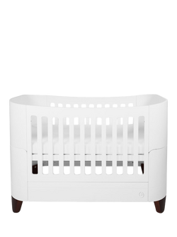 Gaia Baby Serena Complete Sleep Cotbed and Toddler Bed, White/Walnut