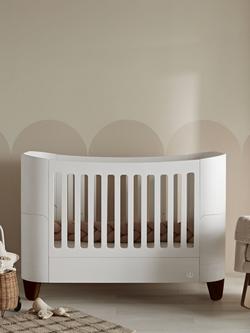 Gaia Baby Serena Complete Sleep Cotbed and Toddler Bed - view 2, White/Walnut