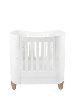 Gaia Baby Serena Mini Cot, White/Natural