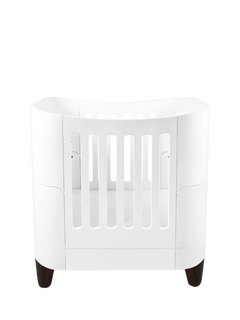 Gaia Baby Serena Mini Cot, White/Walnut