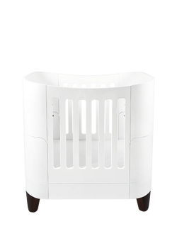 Gaia Baby Serena Mini Cot, White/Walnut