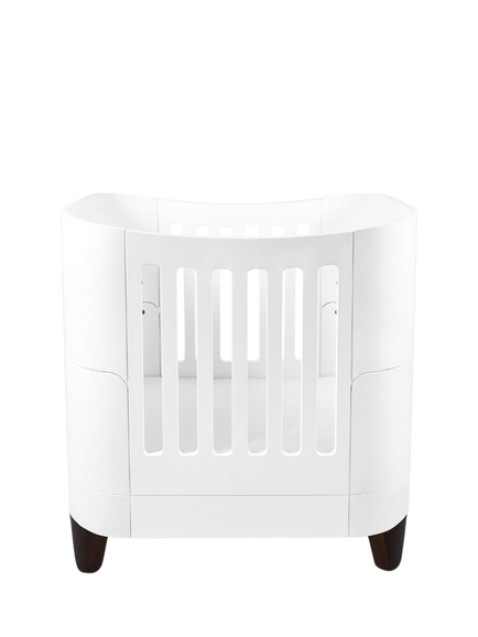 Gaia Baby Serena Mini Cot, White/Walnut