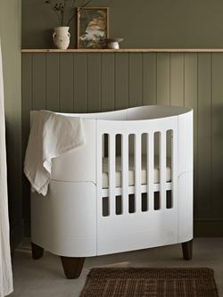 Gaia Baby Serena Mini Cot - view 2, White/Walnut