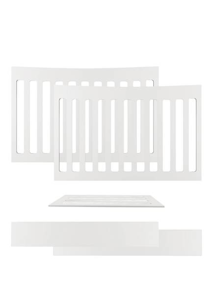 Gaia Baby Serena Mini Cot Extension with Mattress, White