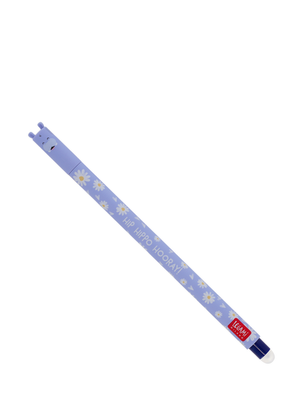 Legami Hippo Erasable Gel Pen, Purple/Multi, Purple Multi Purple