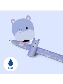 Legami Hippo Erasable Gel Pen, Purple/Multi - view 2, Purple Multi Purple