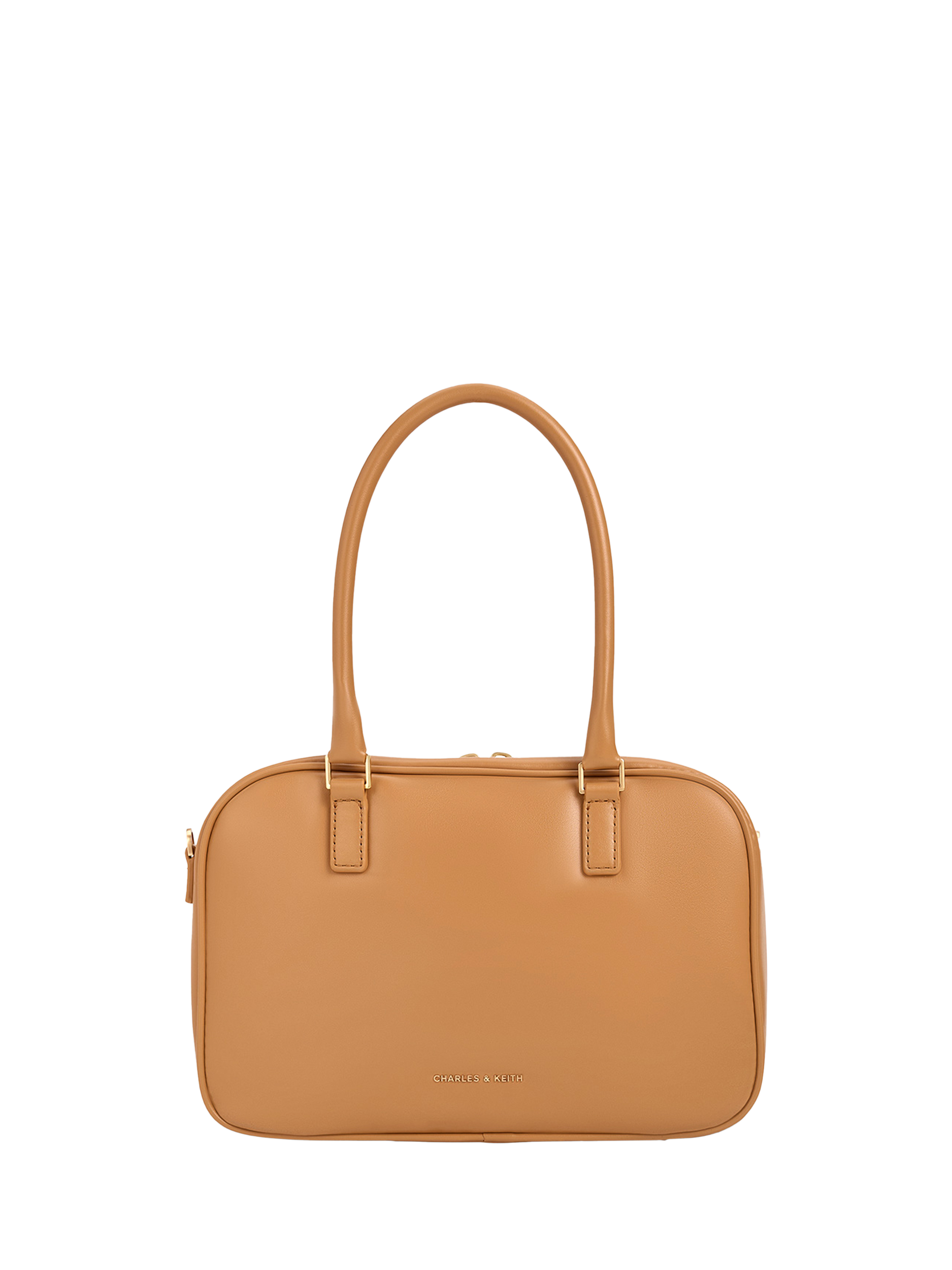 Product image 1 of 5, which shows CHARLES & KEITH Sianna Bowling Bag, Toffee