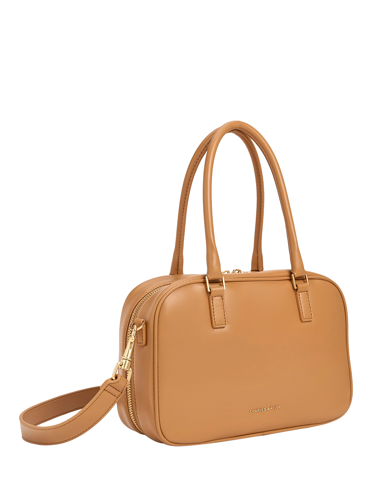 Product image 2 of 5, which shows CHARLES & KEITH Sianna Bowling Bag, Toffee