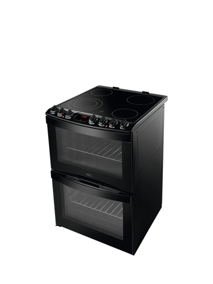 AEG CCB6741ACB Freestanding Ceramic Hob Electric Cooker, Black - view 2, Black