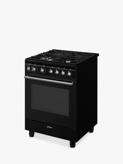Smeg CX61GMBL Dual Fuel Cooker, Black - view 2, Black