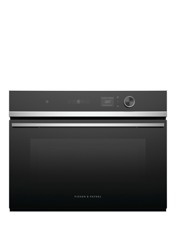 Fisher & Paykel OM60NDLX1 Combi Microwave & Grill, Black, Black