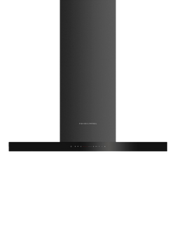 Fisher & Paykel HC90BCBB4 90cm Chimney Cooker Hood, Black, Black