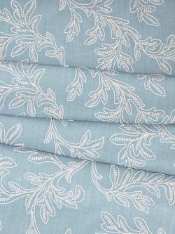 John Lewis Acanthus Embroidered Furnishing Fabric - view 2, Blue