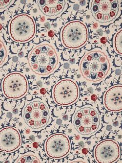 John Lewis Keya Suzani Furnishing Fabric, Red/Blue