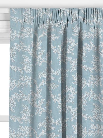 John Lewis Acanthus Made to Measure Curtains or Roman Blind, Blue - view 2, 