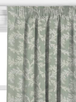 John Lewis Acanthus Made to Measure Curtains or Roman Blind, Green - view 2, 