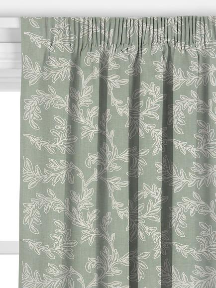 John Lewis Acanthus Made to Measure Curtains or Roman Blind, Green - view 2, 
