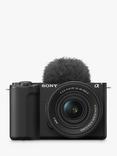 Sony Alpha ZV-E10 II Compact System Vlogging Camera with 16-50mm Power Zoom Lens, 4K Ultra HD, 26MP, Wi-Fi, Bluetooth, 3” Vari-Angle Touch Screen, Black